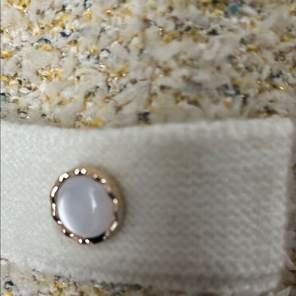 URBAN REVIVO Size XL Cropped Pearl Button Front Cardigan Sweater Secretary Bow - Picture 5 of 9